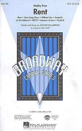 Rent (Medley) for mixed chorus (SATB) and instruments vocal score