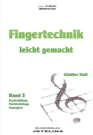 Fingertechnik leicht gemacht Band 3 fr Akkordeon