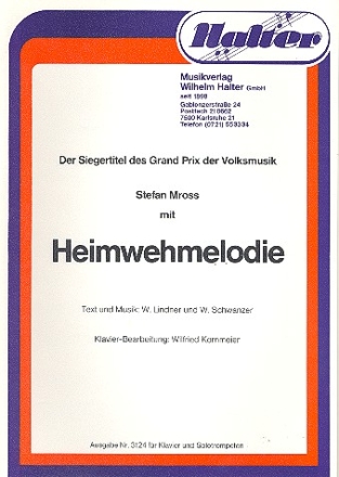 Heimwehmelodie fr 2 Trompeten und Klavier