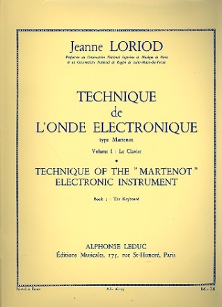 Technique de l'onde electronique type martenot vol.1 le clavier (fr/en)