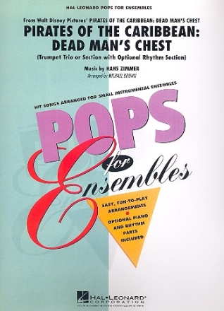 Pirates of the Caribbean Dead man's chest for trumpet trio or section with opt. rhythm section, score+parts