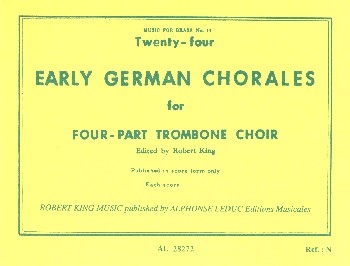 24 early German Chorales for 4 trombones score