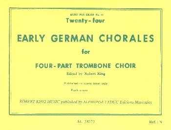 24 early German Chorales for 4 trombones score