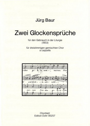 2 Glockensprche fr gem Chor a cappella Partitur
