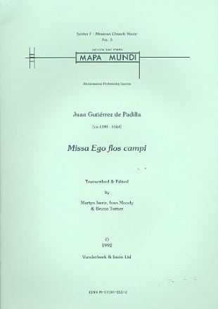 Missa Ego flos campi for 8 voices score (la)