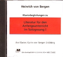 Klavierbegleitungen zu Literatur fr den Anfangsunterricht im Sologesang Band 1 CD