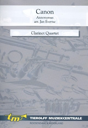 Canon for 3 clarinets and bassclarinet score and parts