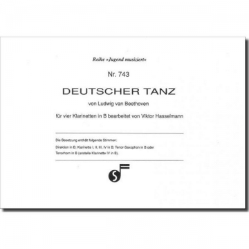 Deutscher Tanz fr 4 Klarinetten Partitur und Stimmen