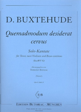 Quemadmodum desiderat cervus fr Tenor, 2 Violinen und Bc Partitur und Stimmen