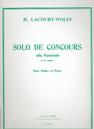 Solo de Concours alla Pastorale r� majeur pour violon et piano