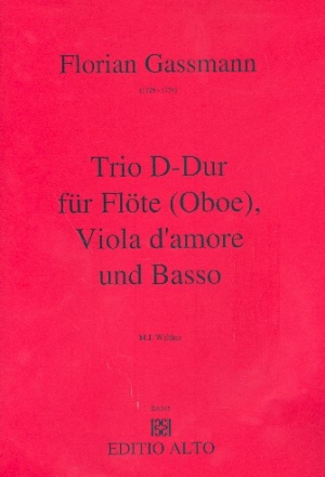 Trio D-Dur fr Flte (Oboe), Viola d'amore und Bc Partitur (= Klavier) und Stimmen
