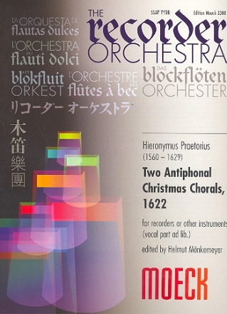 2 antiphonal Christmas Carols fr 8 Blockflten (andere Instrumente), Gesang ad lib,  Partitur und Stimmen