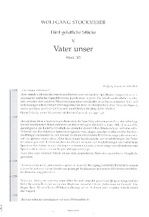 Vater unser Werk101 fr gem Chor a cappella Partitur