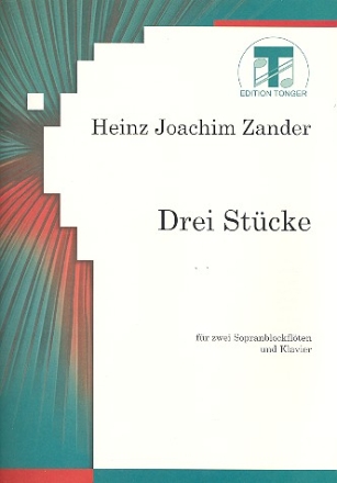 3 Stcke: fr 2 Sopranblockflten und Klavier Partitur (=Klavier) und Stimmen