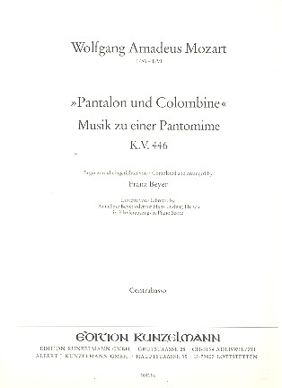 Pantalon und Colombine KV446 fr Streichorchester Kontrabass