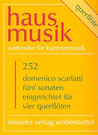 5 Sonaten fr 4 Flten Partitur und Stimmen