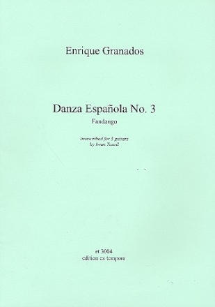 Danza Espanola no.3 für 3 Gitarren Partitur und Stimmen