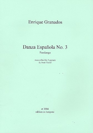 Danza Espanola no.3 fr 3 Gitarren Partitur und Stimmen