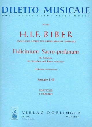 Sonate Nr.1-2 fr Streicher und Bc. Fificinium Sacro-profanum Partitur