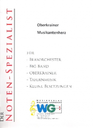 Oberkrainer Musikantenherz Band 2 fr Klarinette, Trompete, Akkordeon, Bariton in C (Bb) und Gitarre,  Stimmen