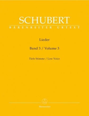 Lieder Band 3 (op.80-98) fr Gesang (tief) und Klavier praktische Ausgabe