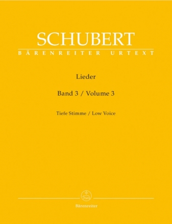 Lieder Band 3 (op.80-98) fr Gesang (tief) und Klavier praktische Ausgabe