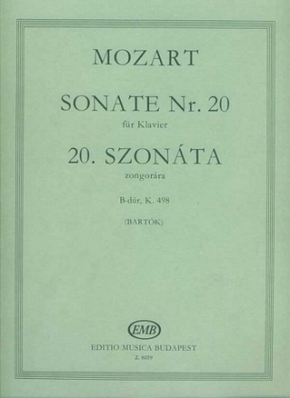 Sonate B-Dur KV498 Nr.20 fr Klavier
