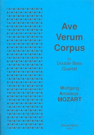 Ave Verum Corpus for 4 double basses 4 scores