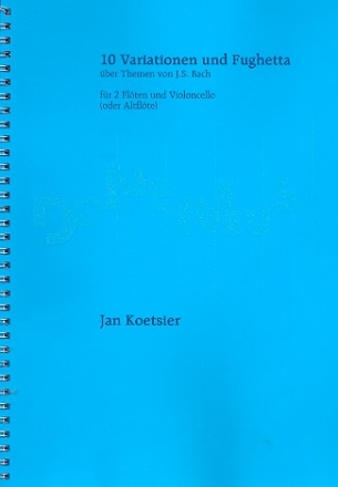 10 Variationen und Fughetta op.125a fr 2 Flten und Violoncello (Altflte in G) Partitur