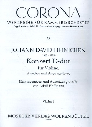 Konzert D-Dur fr Violine, Streicher und Bc Streicherstimmen