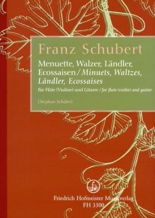 Menuette, Walzer, Lndler, Ecossaisen fr Flte (Violine) und Gitarre Partitur und Stimme