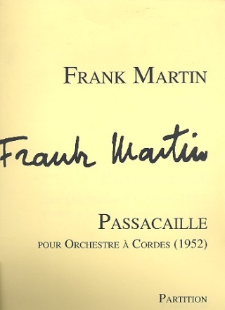 Passacaille fr Streichorchester Partitur