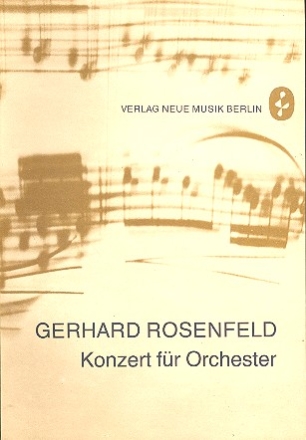 Konzert fr Orchester Partitur