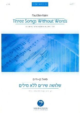 Three Songs Without Words for clarinet (tenor saxophone) and piano