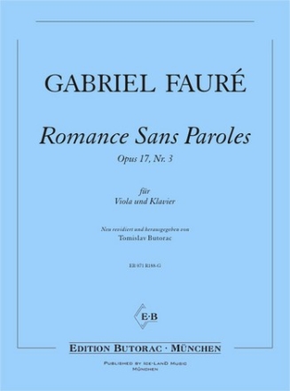 Romance sans paroles op.17,3 fr Viola und Klavier