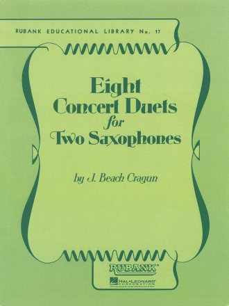 8 Concert Duets for 2 saxophones score