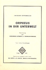Orpheus in der Unterwelt  Libretto (dt)
