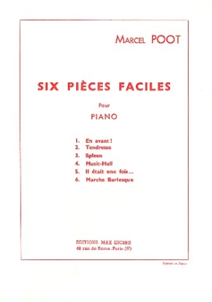 6 pices faciles  pour piano
