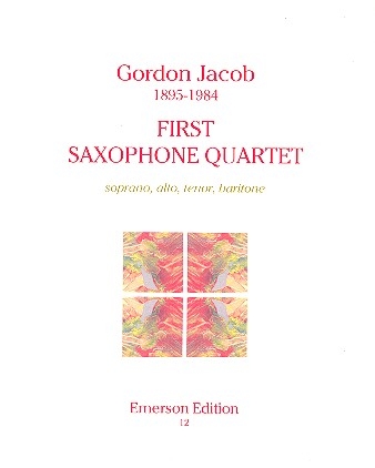 First Saxophone Quartet for soprano, alto, tenor and baritone saxophones score+parts