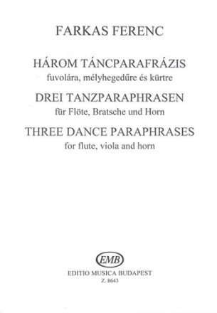 3 Tanzparaphrasen fr Flte, Viola und Horn Partitur und Stimmen
