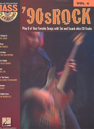 90's Rock (+CD): bass playalong vol.4 songbook vocal/bass/tab American Edition