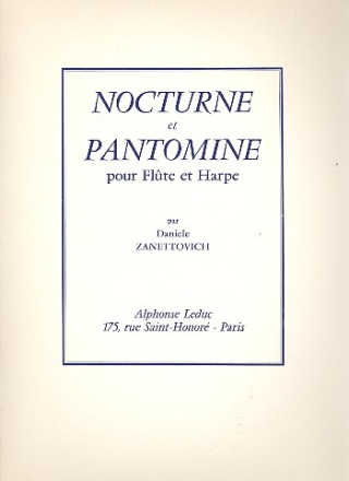 Nacturne et Pantomine pour flute et harpe