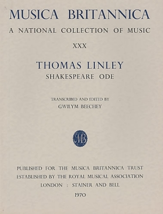 A Shakespeare Ode for soli, mixed chorus and orchestra score