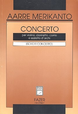 Konzert fr Violine, Klarinette, Horn, 2 Violinen, 2 Violen und 2 Violoncelli Studienpartitur