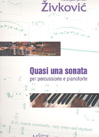 Quasi una sonata op.29 fr Percussion und Klavier Partitur und Stimme