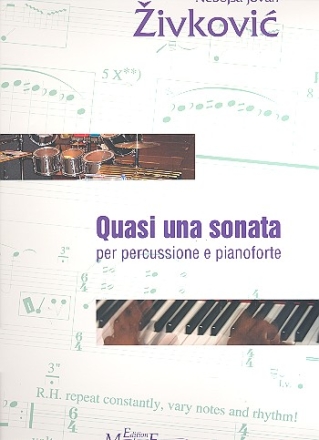Quasi una sonata op.29 fr Percussion und Klavier Partitur und Stimme