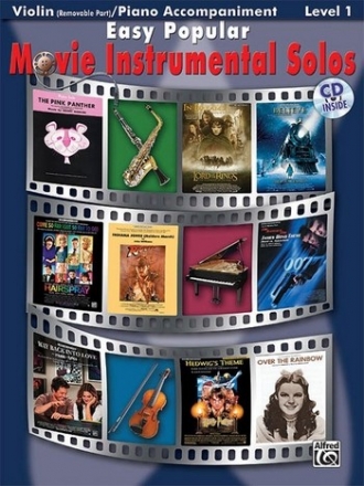 Easy popular Movie Instrumental Solos (+CD): for violin / piano accompaniment