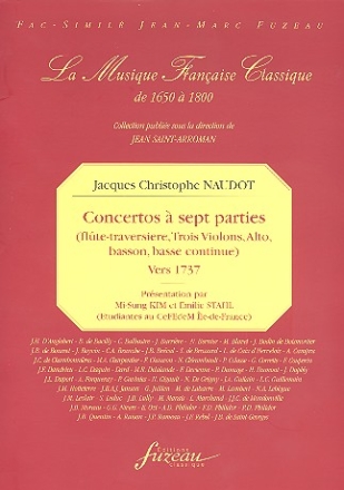 6 concertos  7 parties fr Flte, 3 Violinen, Viola, Fagott und Bc Stimmen (Faksimile)