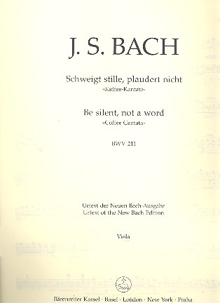 Schweiget stille plaudert nicht BWV211 Kantate Nr.211 BWV211 Viola