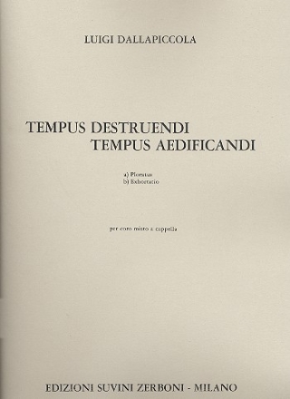 Tempus destruendi tempus aedificandi fr gem Chor a cappella Partitur